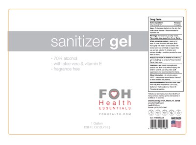 Foh Sanitizer Gel 3785ml (Foh Hand Sanitizer 3785ml)